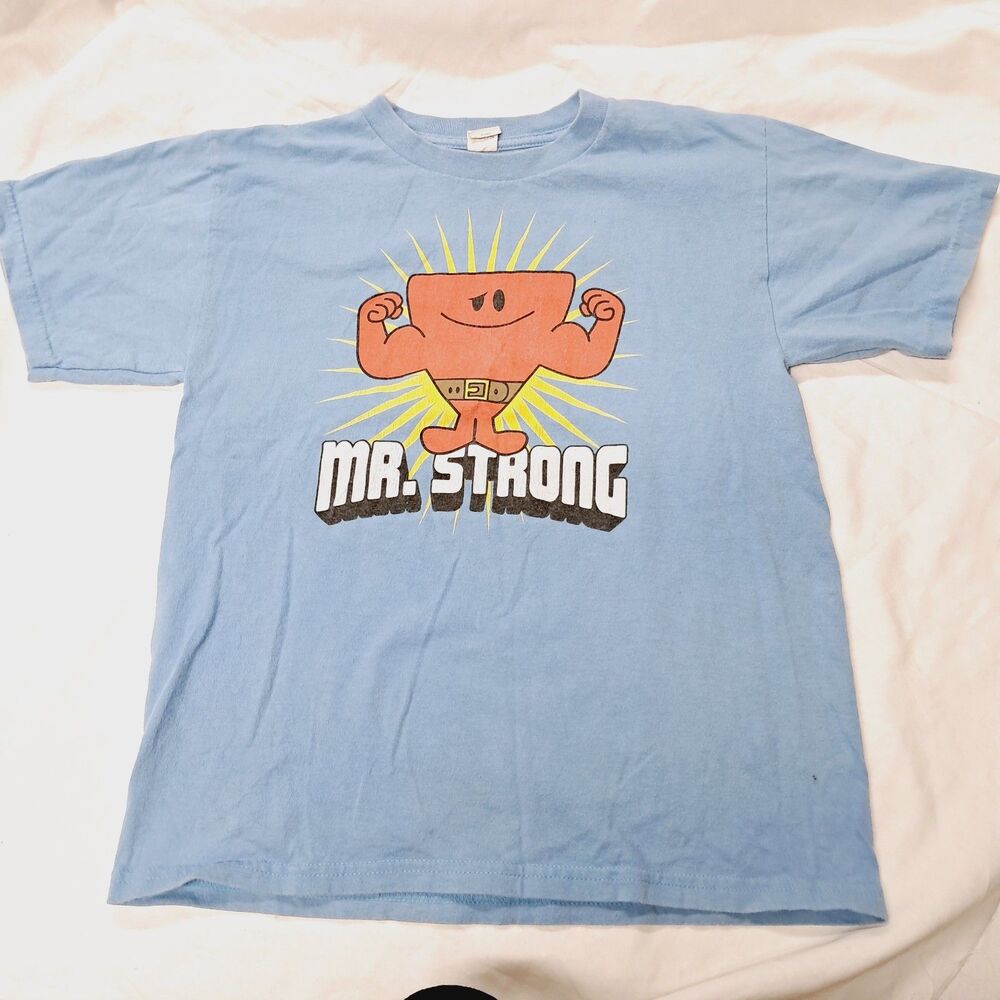 Vtg 90s Y2k Mr. Strong Man Little Miss T-Shirt Mens M S Soft Spun Tag Rare